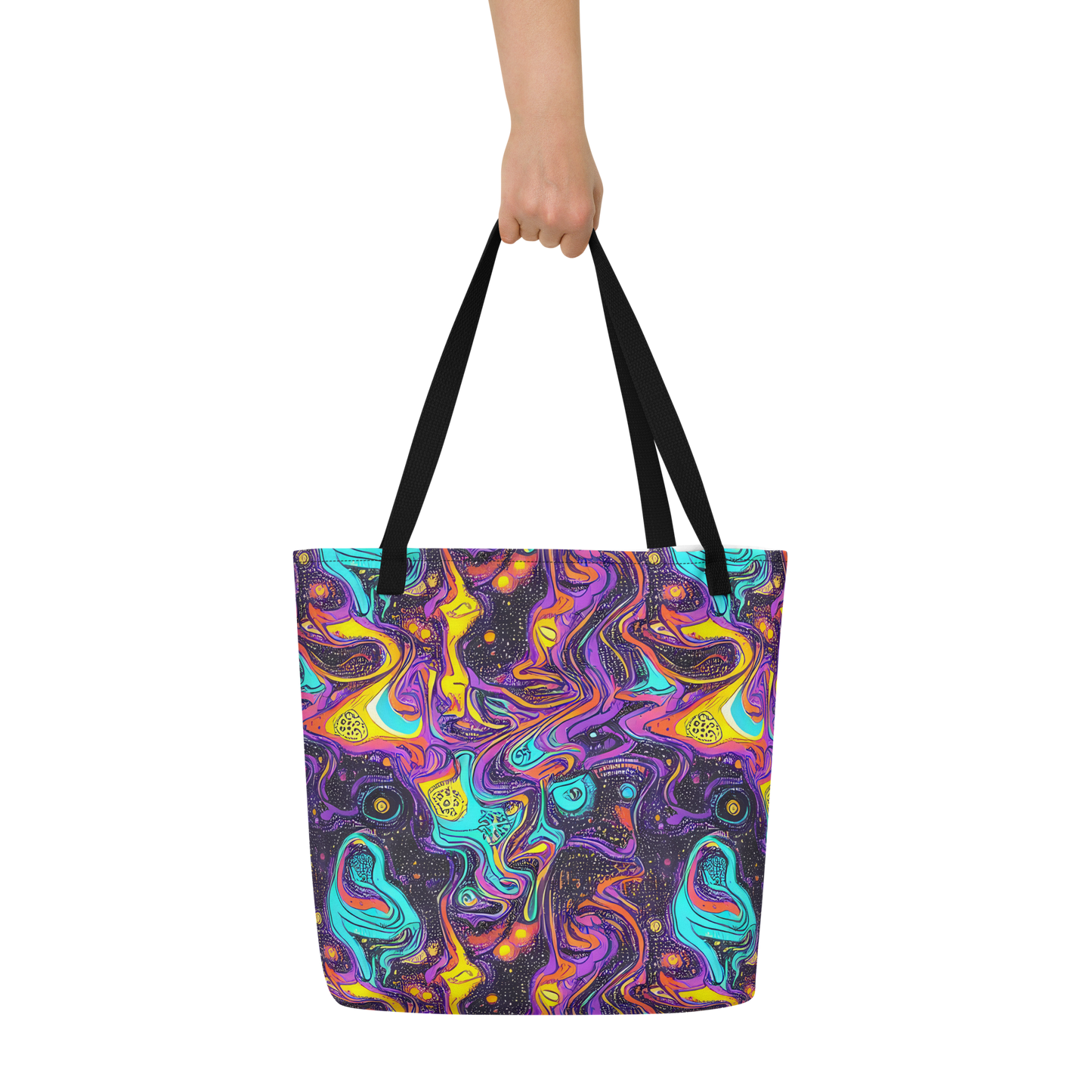 Large Tote Bag w/ Pocket - Hutty Nebula