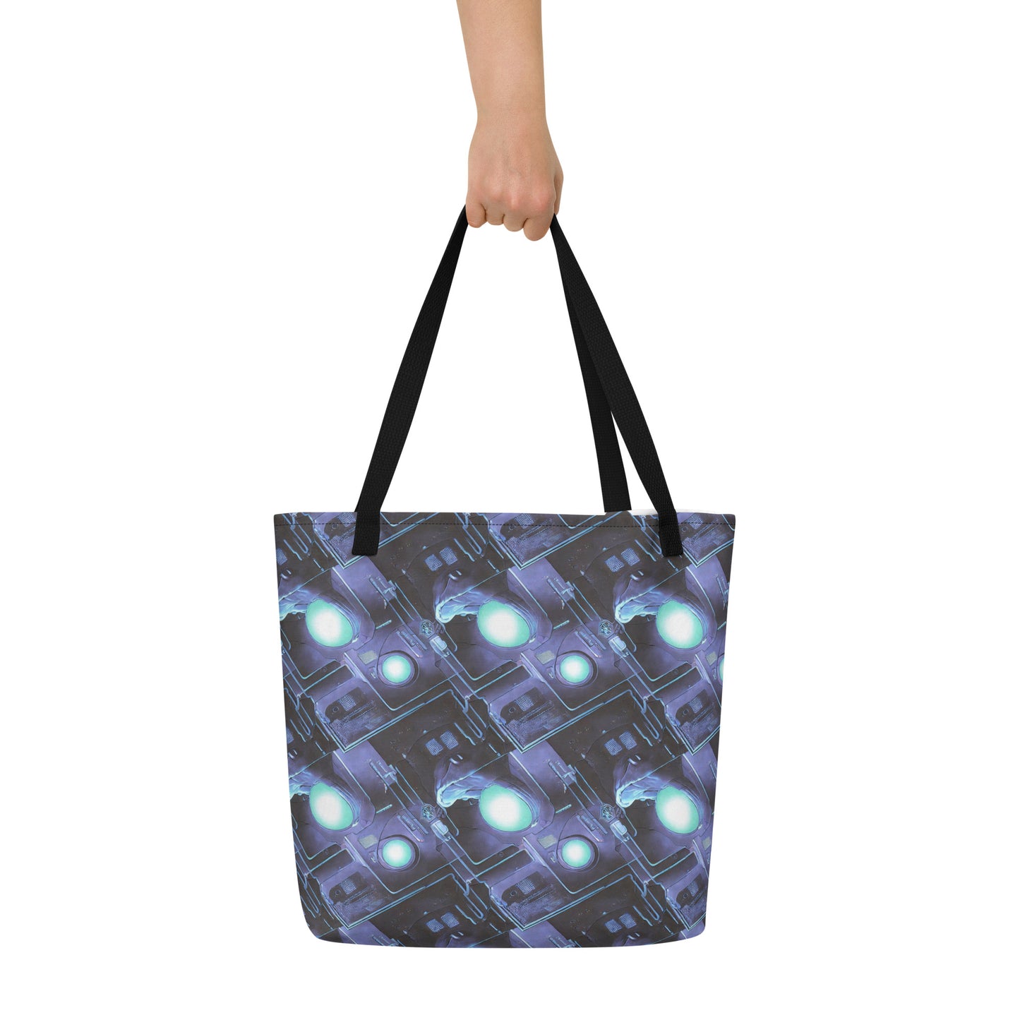 Large Tote Bag w/ Pocket - Galactic Circuit