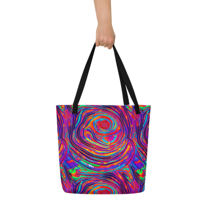 Large Tote Bag w/ Pocket - Quantum Spiral