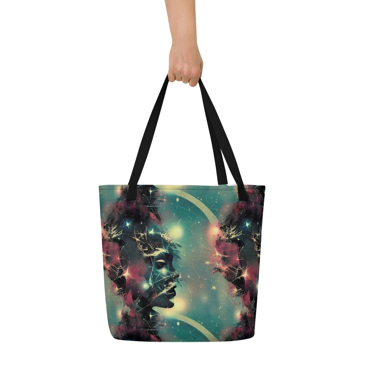 Large Tote Bag w/ Pocket - Galactic Serpent