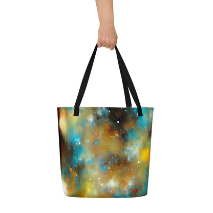 Large Tote Bag w/ Pocket - Abstract Tapestries