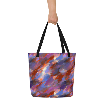 Large Tote Bag w/ Pocket - Celestial Brushstroke