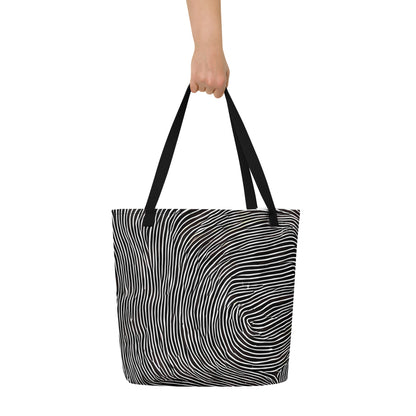 Large Tote Bag w/ Pocket - Silent Currents