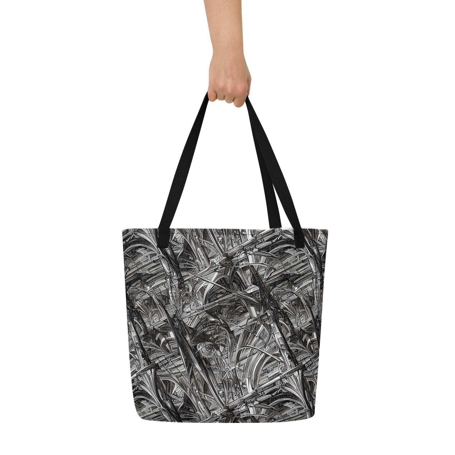 Large Tote Bag w/ Pocket - Gothic Whirlwind