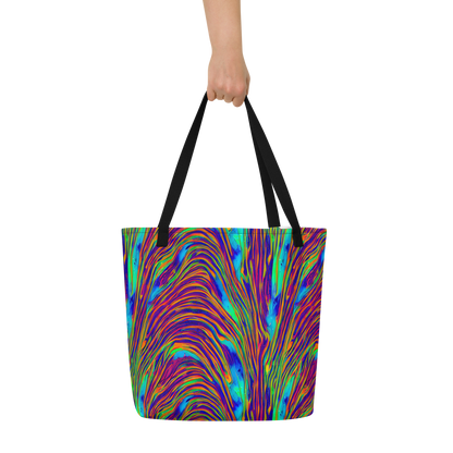 Large Tote Bag w/ Pocket - Lux Waves