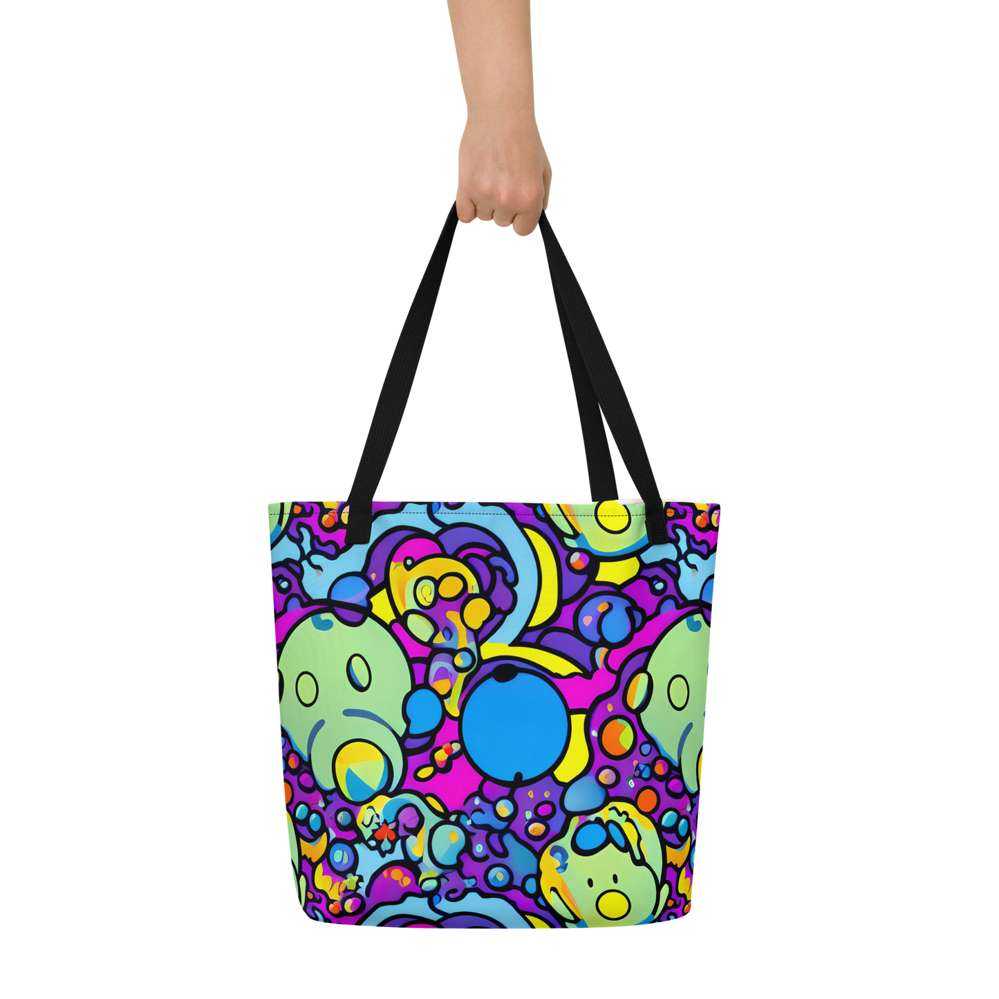 Large Tote Bag w/ Pocket - Enchanted Orbs