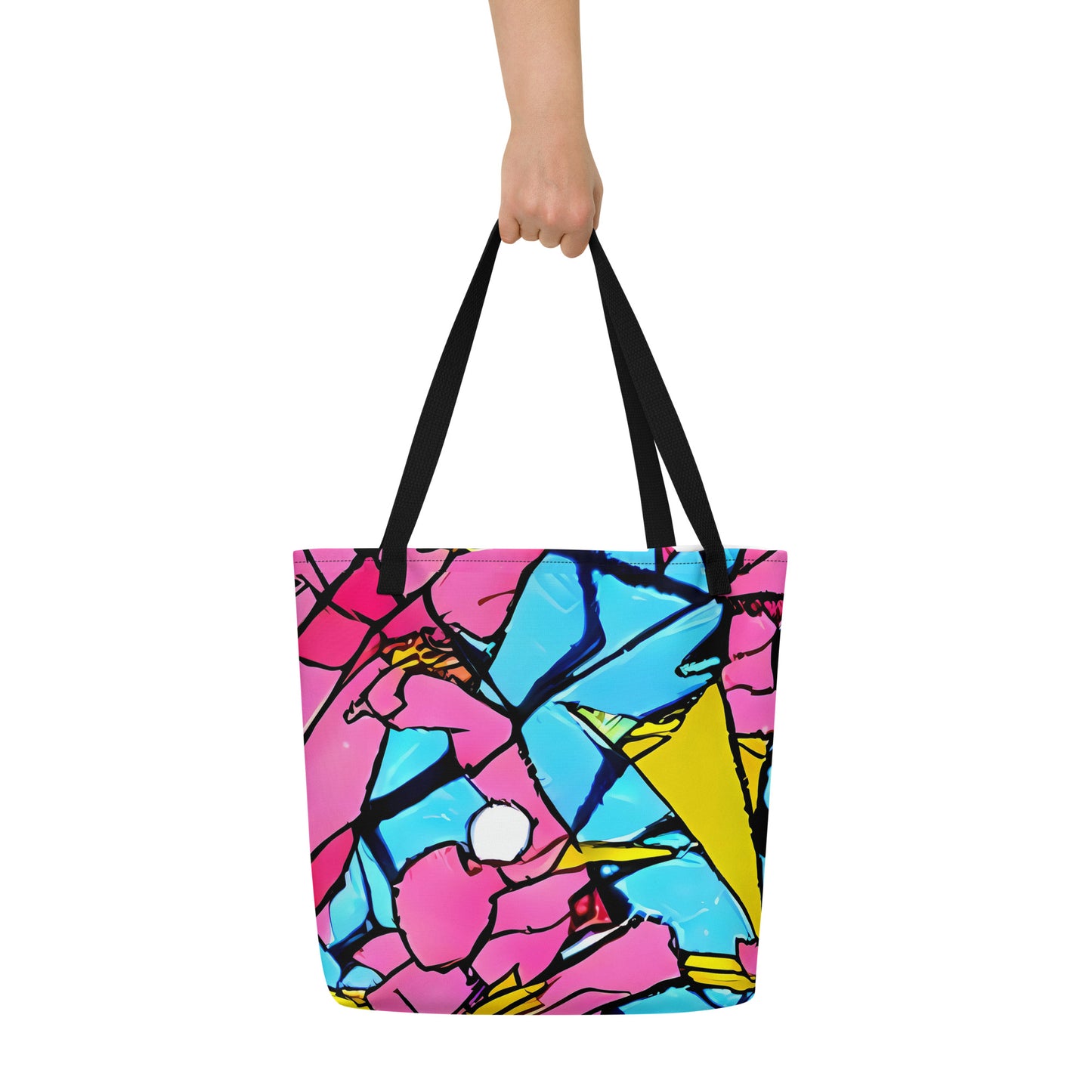 Large Tote Bag w/ Pocket - Barbier Bloom