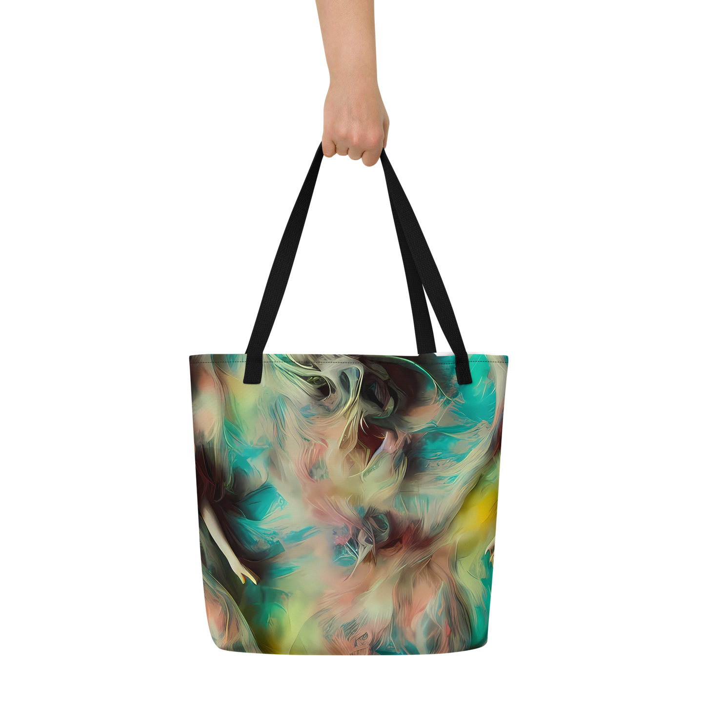 Large Tote Bag w/ Pocket - Enchanted Fusion