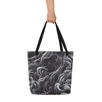 Large Tote Bag w/ Pocket - Savrasov Swirls