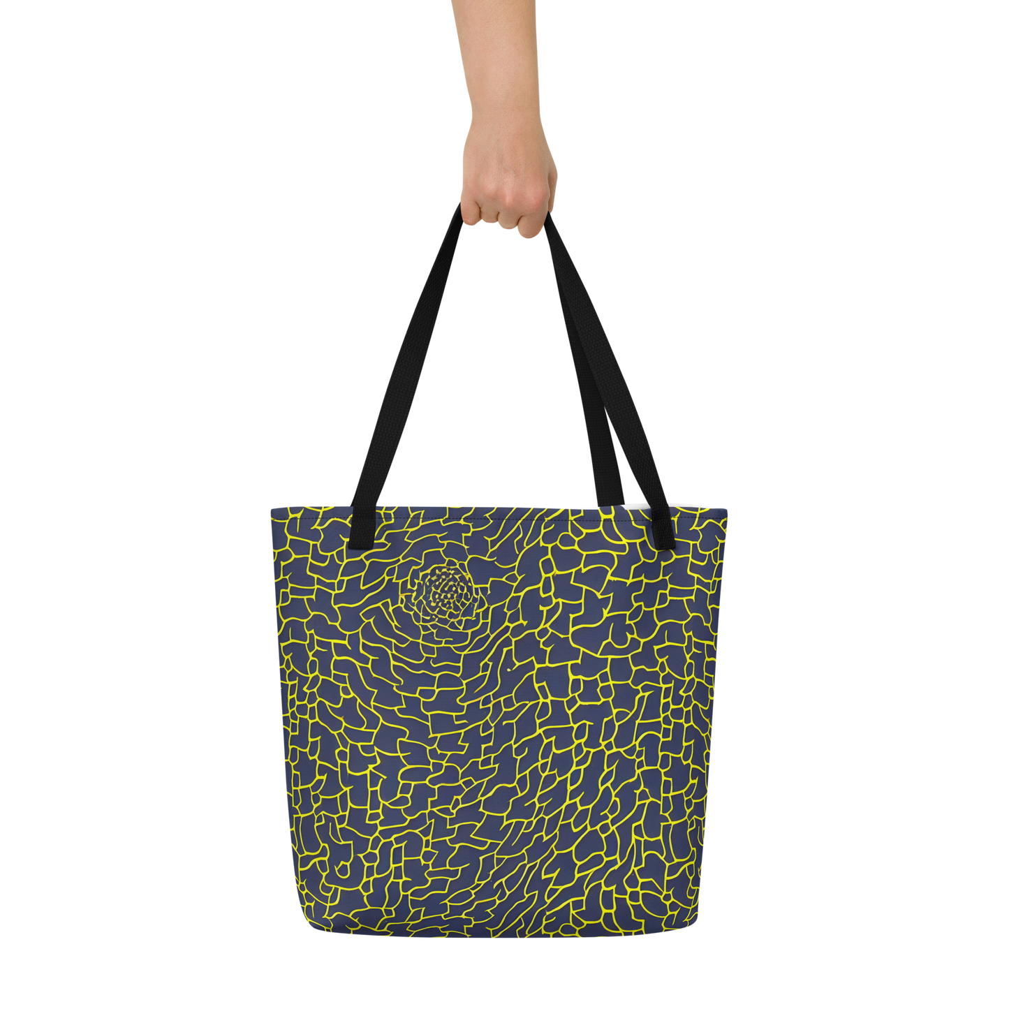 Large Tote Bag w/ Pocket - Nightshade Maze