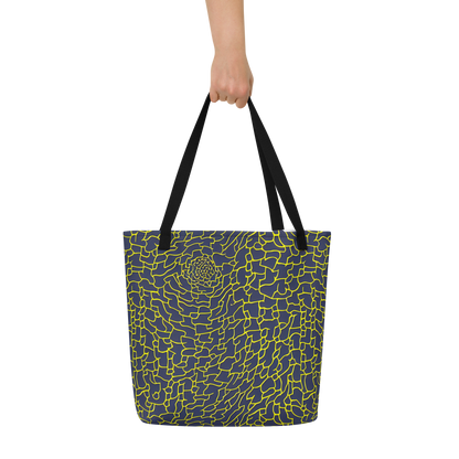 Large Tote Bag w/ Pocket - Nightshade Maze