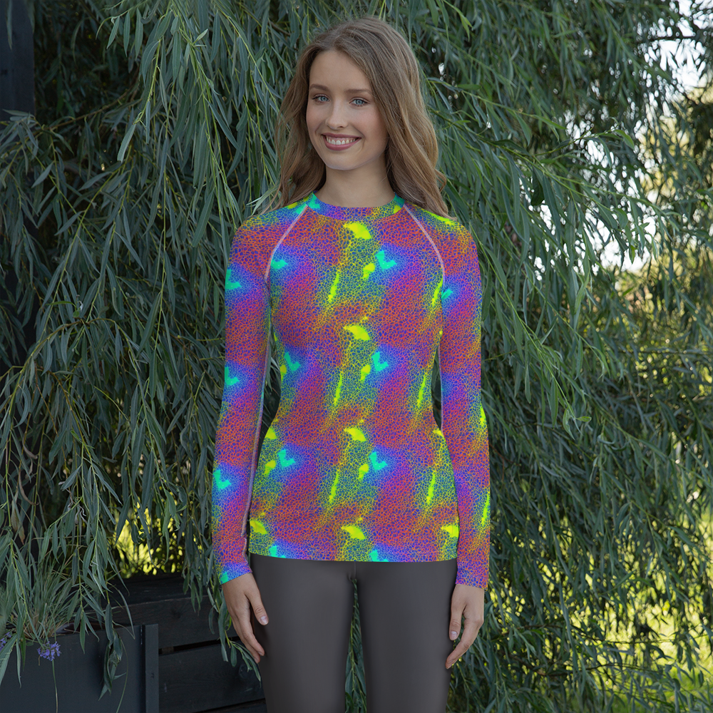 Women's Rash Guard - Prismatic Web
