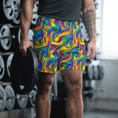 Men's Athletic Shorts - Electric Aurora