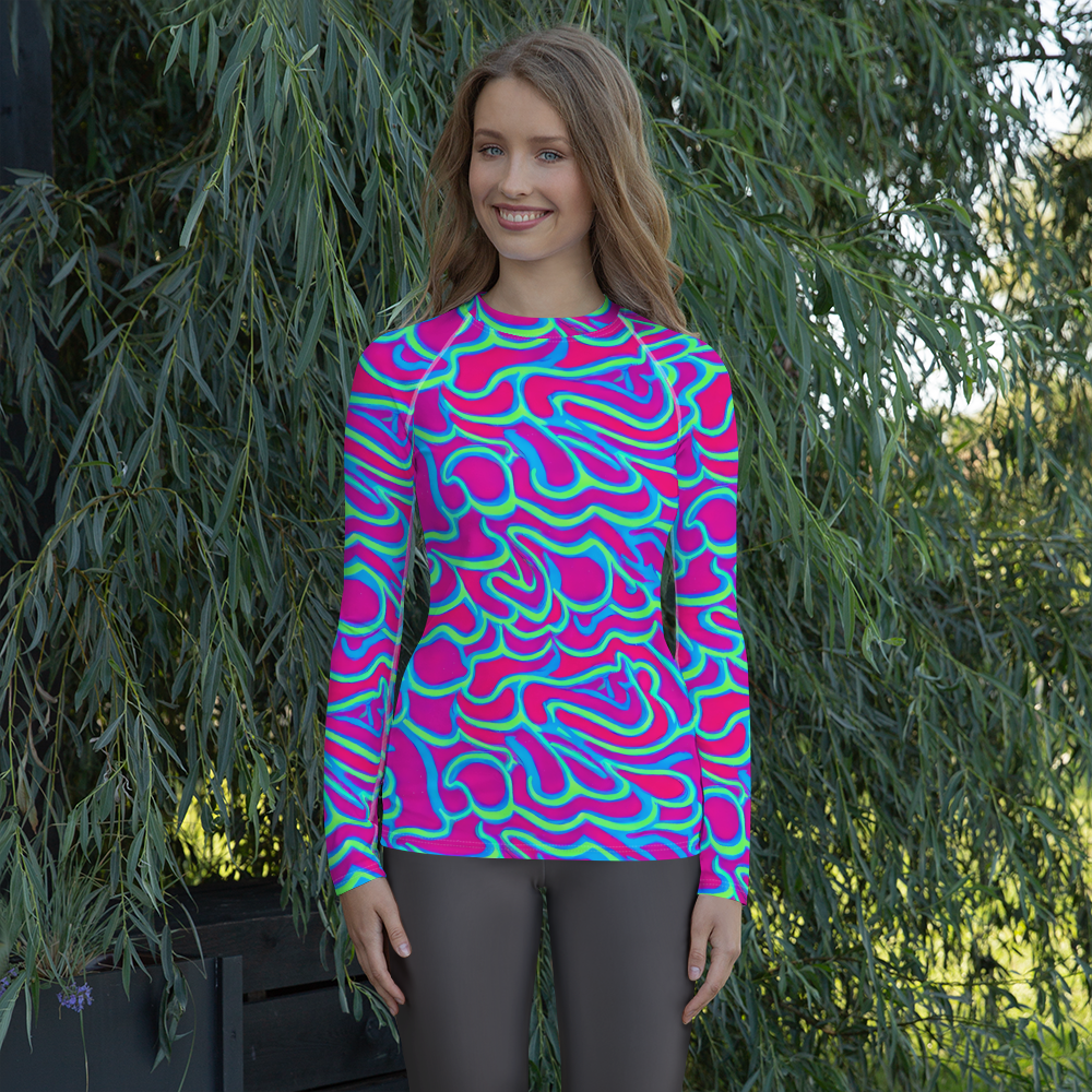 Women's Rash Guard - Aquatic Ember