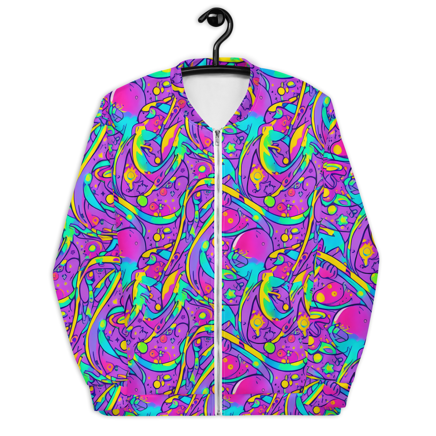 Bomber Jacket - Neon Galaxy Whirl