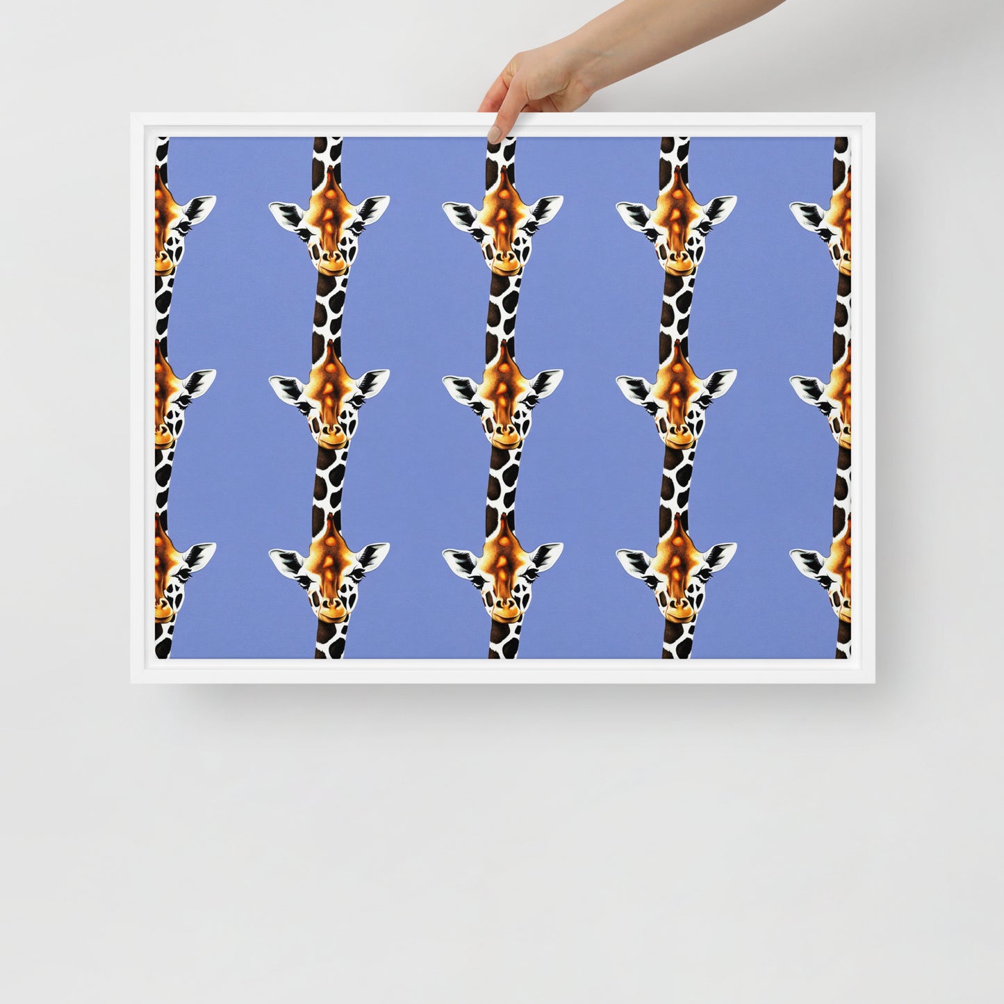 Framed Canvas (in) - Giraffe Glow