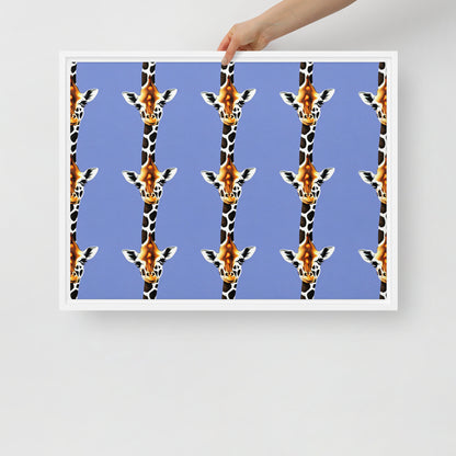 Framed Canvas (in) - Giraffe Glow