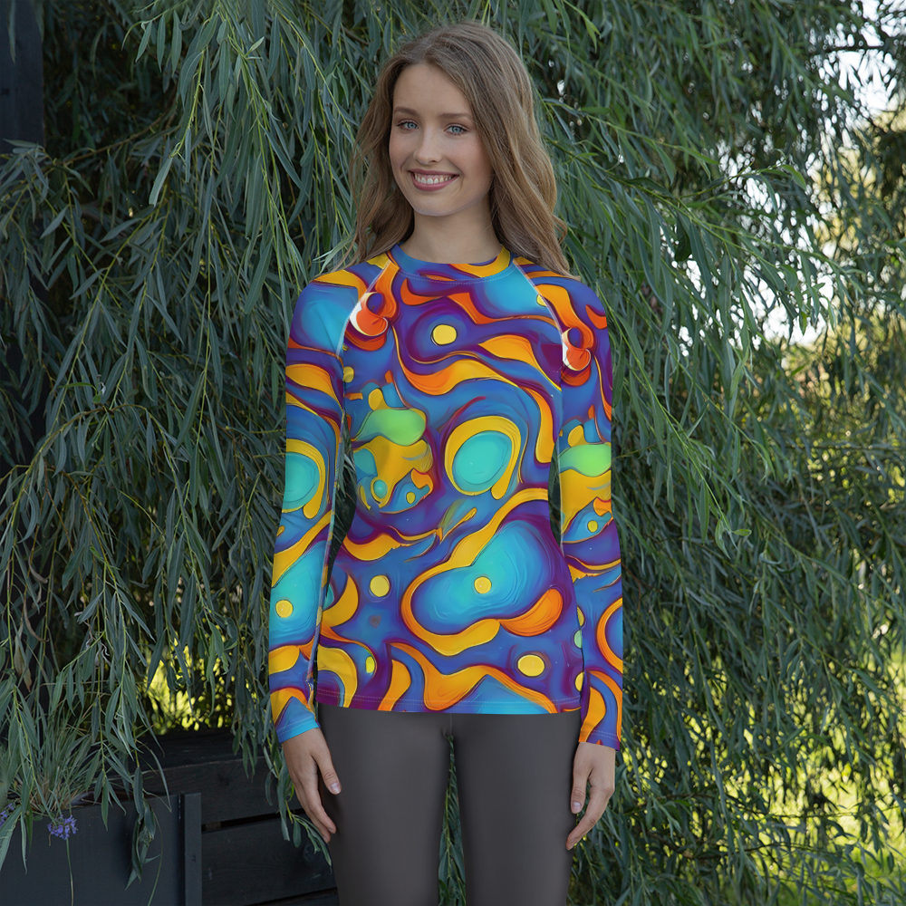 Women's Rash Guard - Pelton Swirl