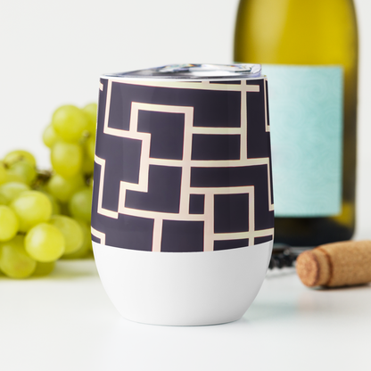 Wine Tumbler - Gilded Gridlock