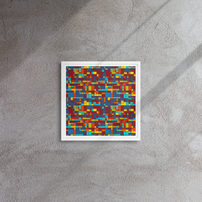 Framed Canvas - Astral Grid