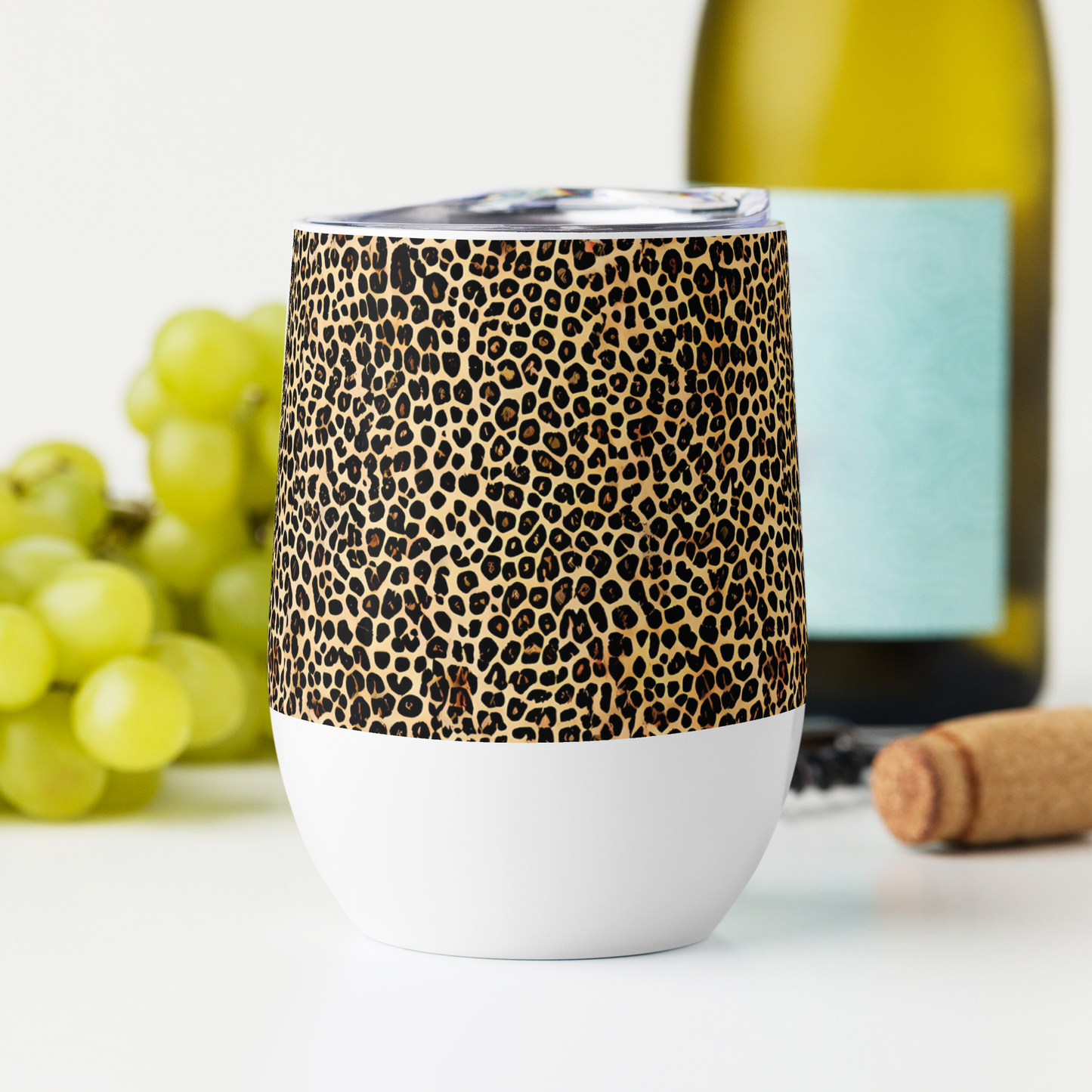 Wine Tumbler - Cheetah Mosaic