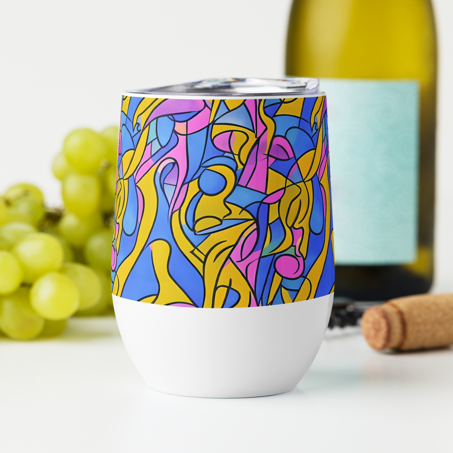 Wine Tumbler - Cosmic Curves