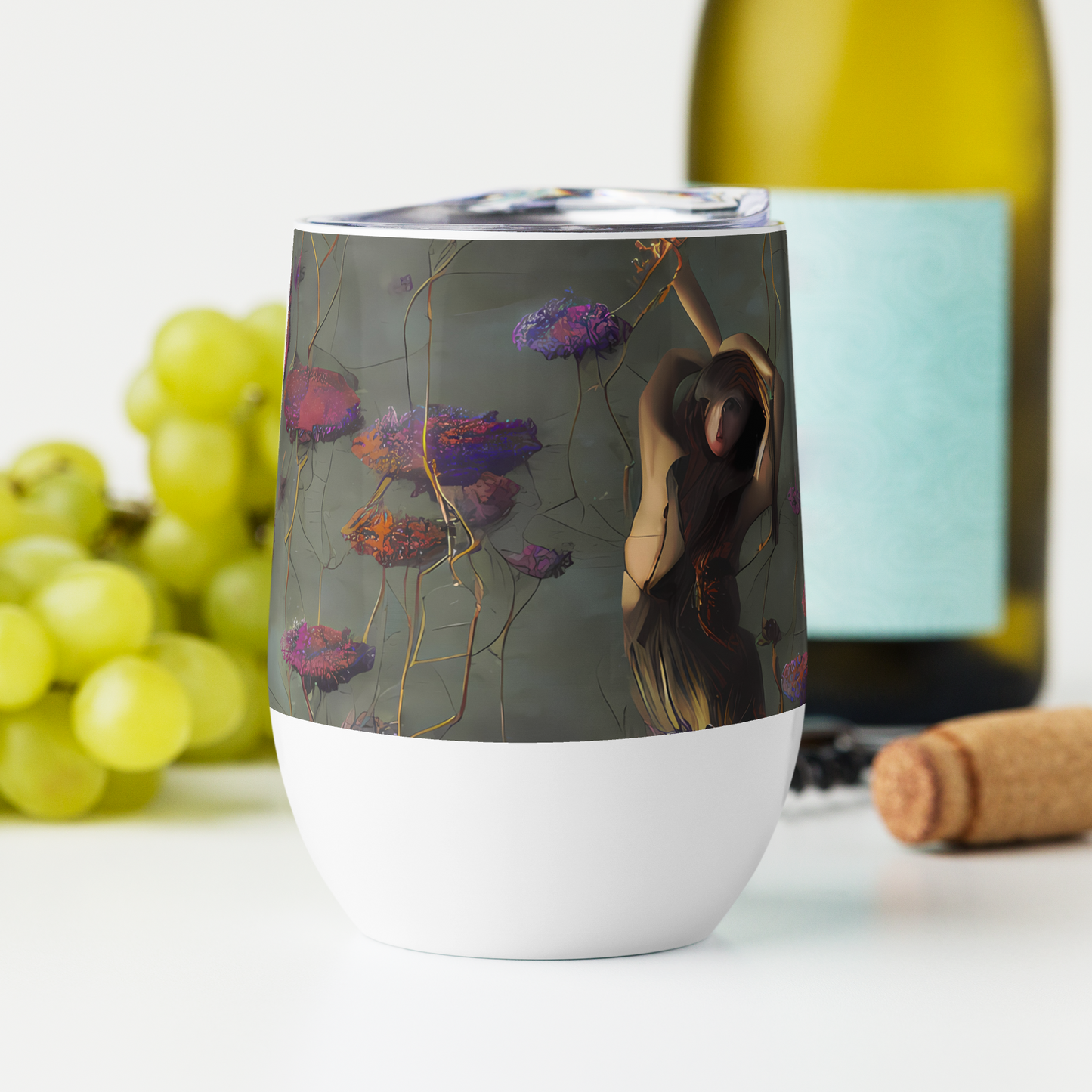 Wine Tumbler - Ethereal Bloom