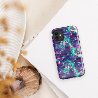 Tough Case for iPhone® - Synthwave Surge