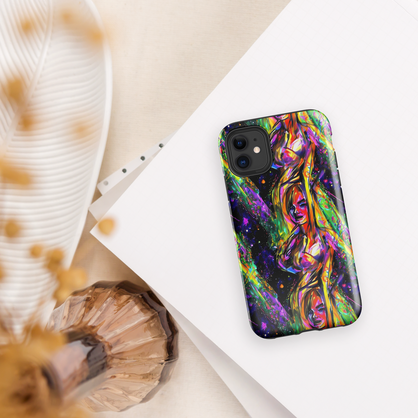 Tough Case for iPhone® - Galactic Flamenco