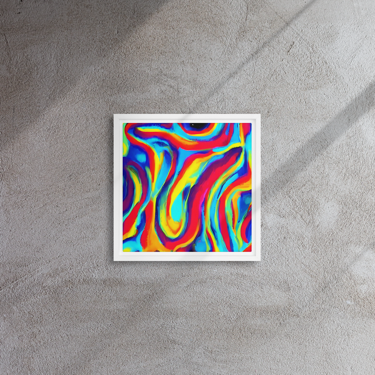 Framed Canvas - Stael Swirls