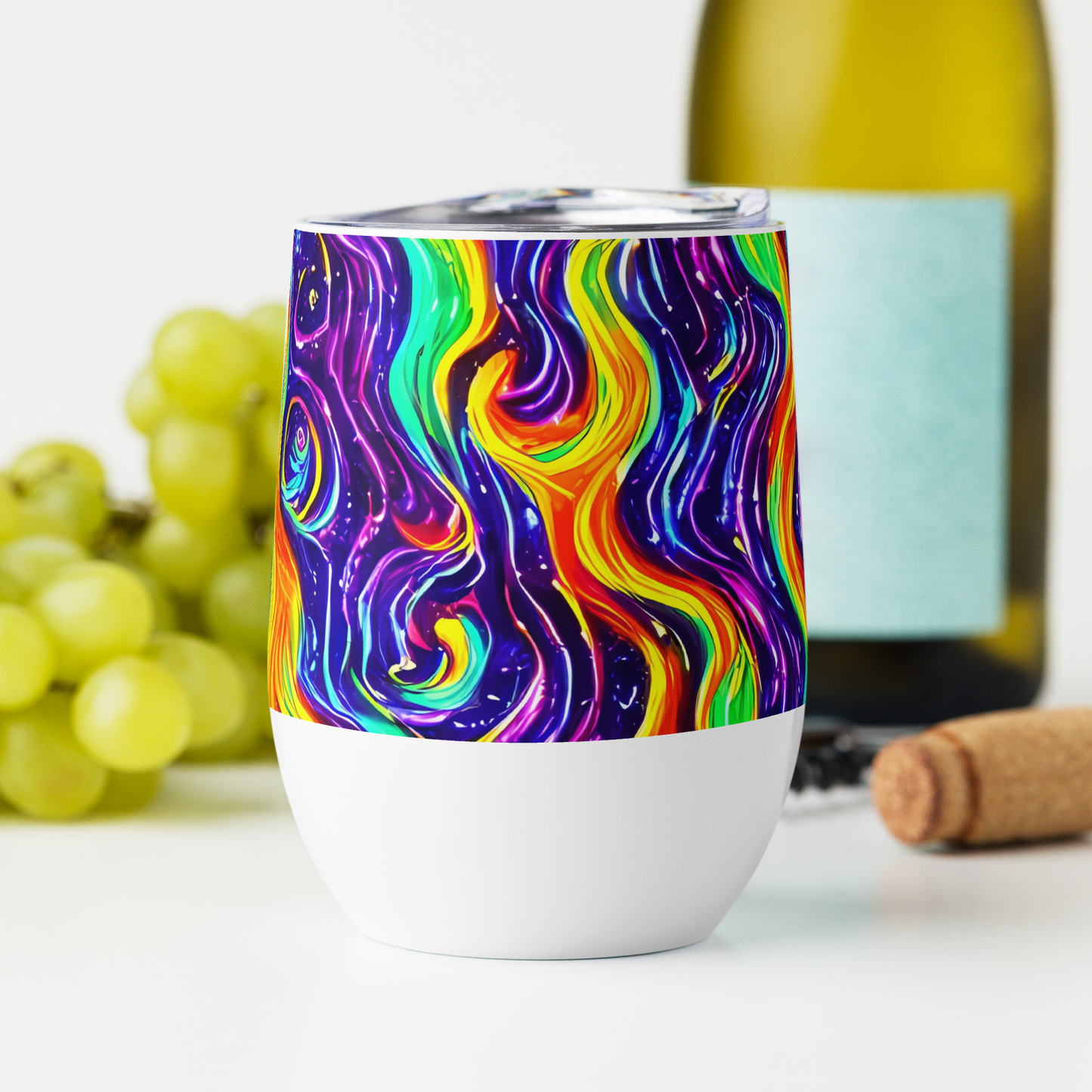 Wine Tumbler - Galactic Flames