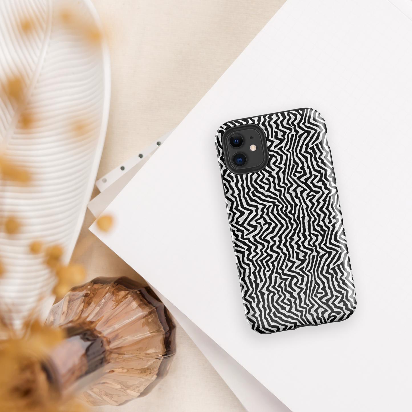 Tough Case for iPhone® - Static Swirl