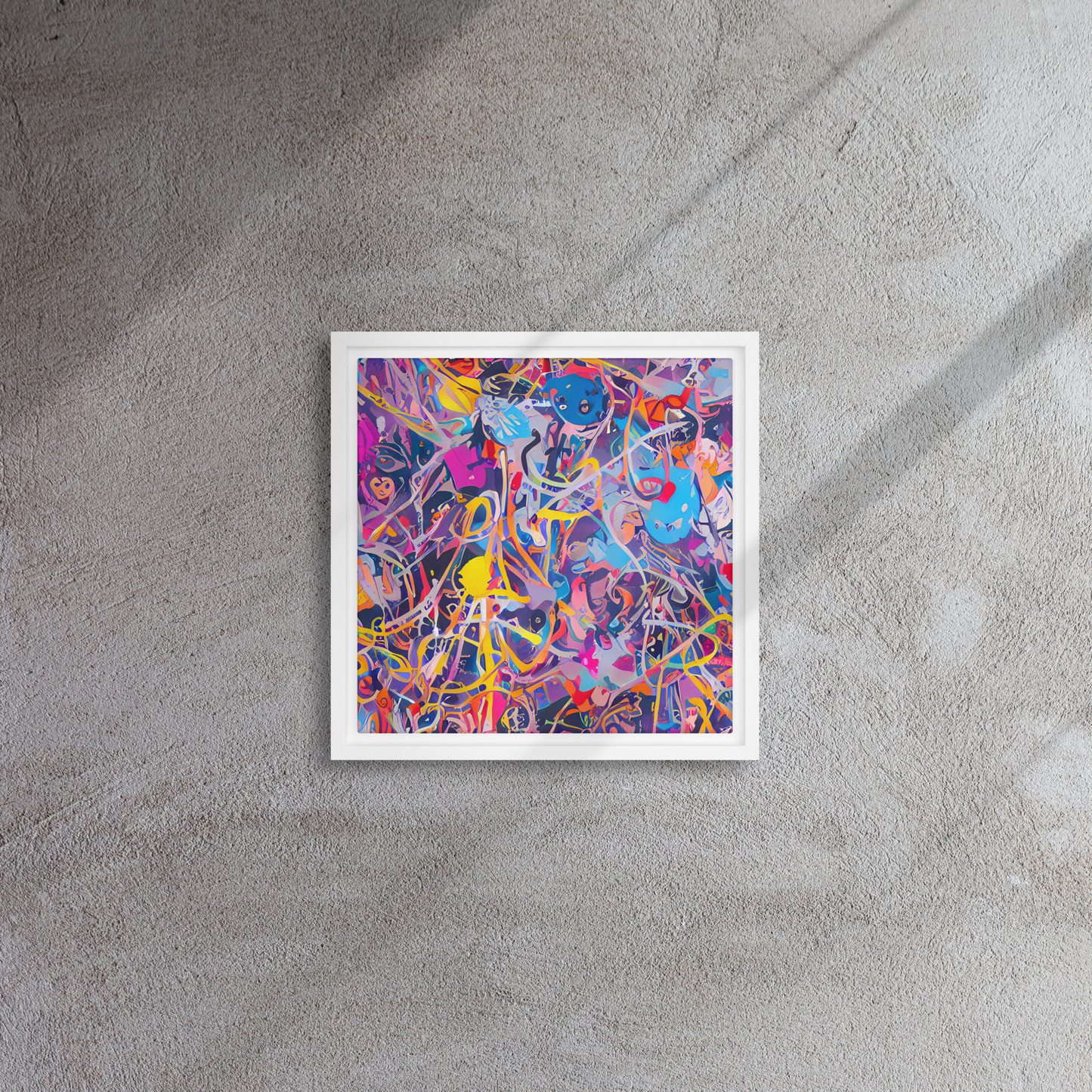 Framed Canvas - Vibrant Fusion