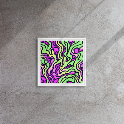 Framed Canvas - Mintchine Maze