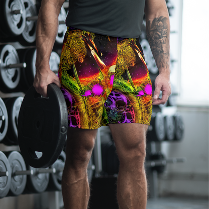 Men's Athletic Shorts - Neon Glyphworks