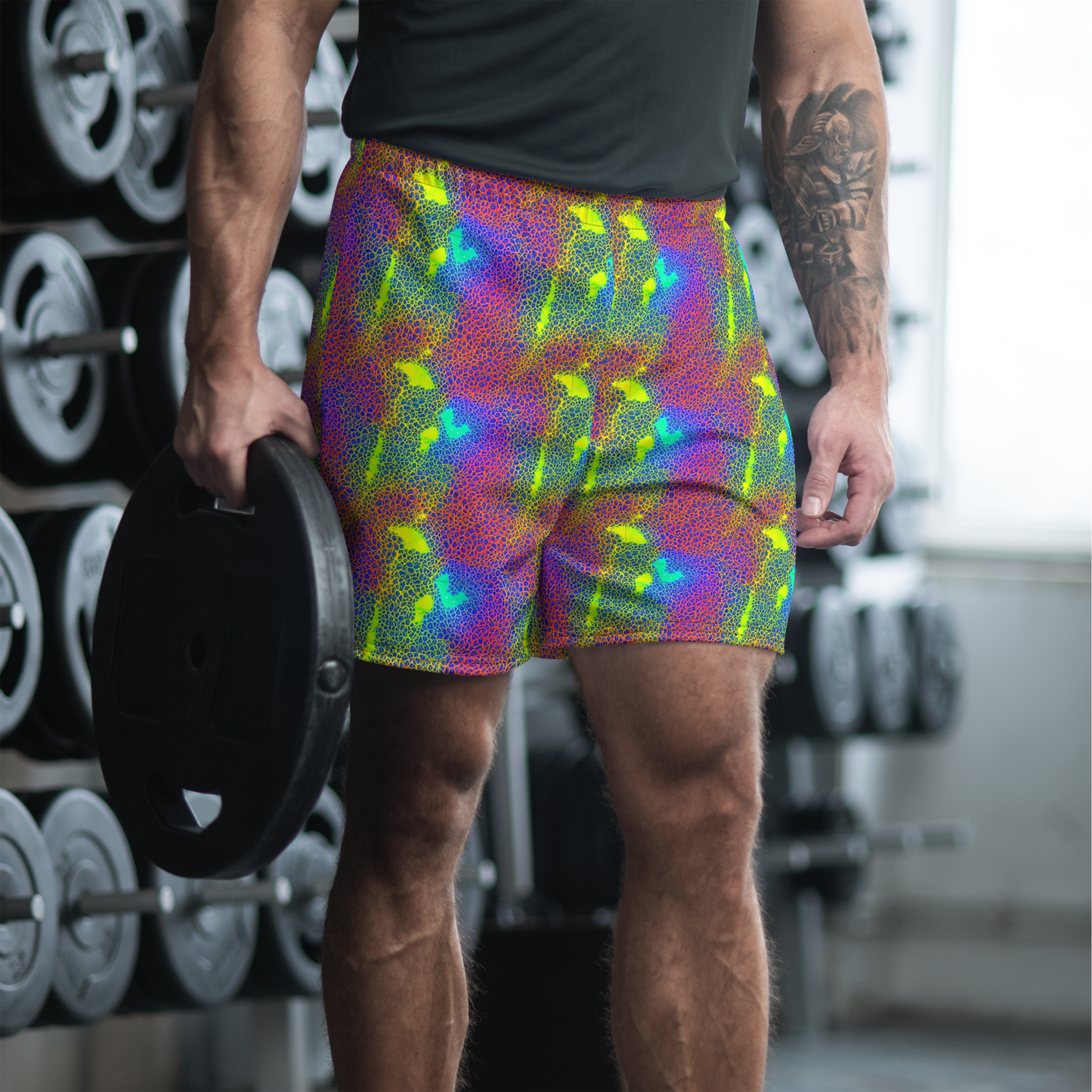 Men's Athletic Shorts - Prismatic Web