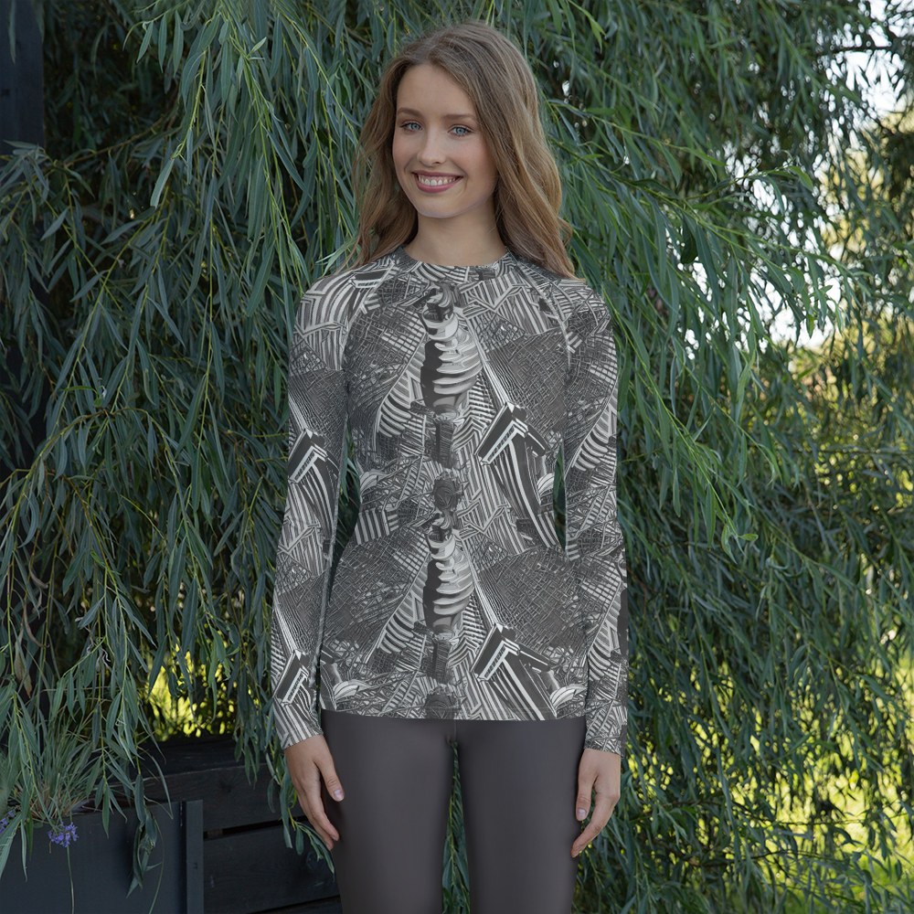 Women's Rash Guard - Piranesi's Web