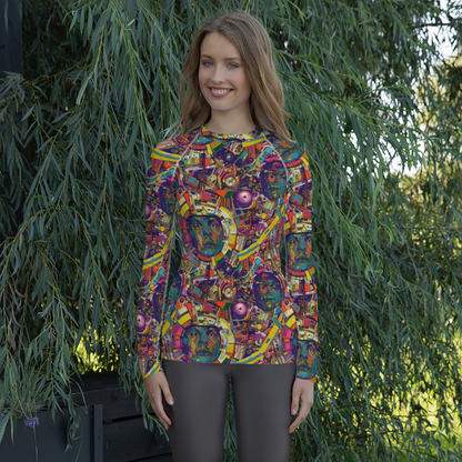 Women's Rash Guard - Cosmic Collage