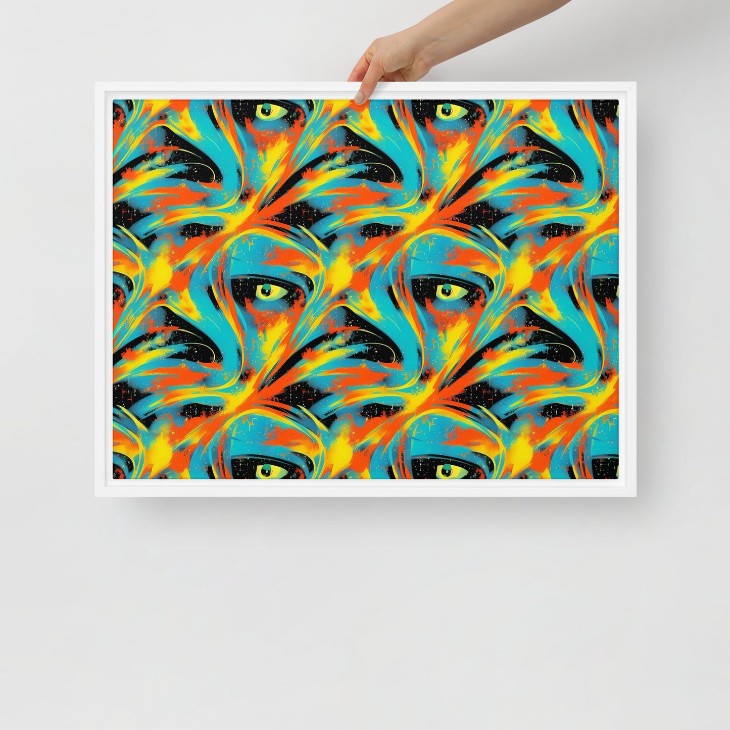 Framed Canvas (in) - Solar Swoosh