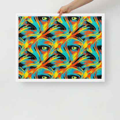 Framed Canvas (in) - Solar Swoosh