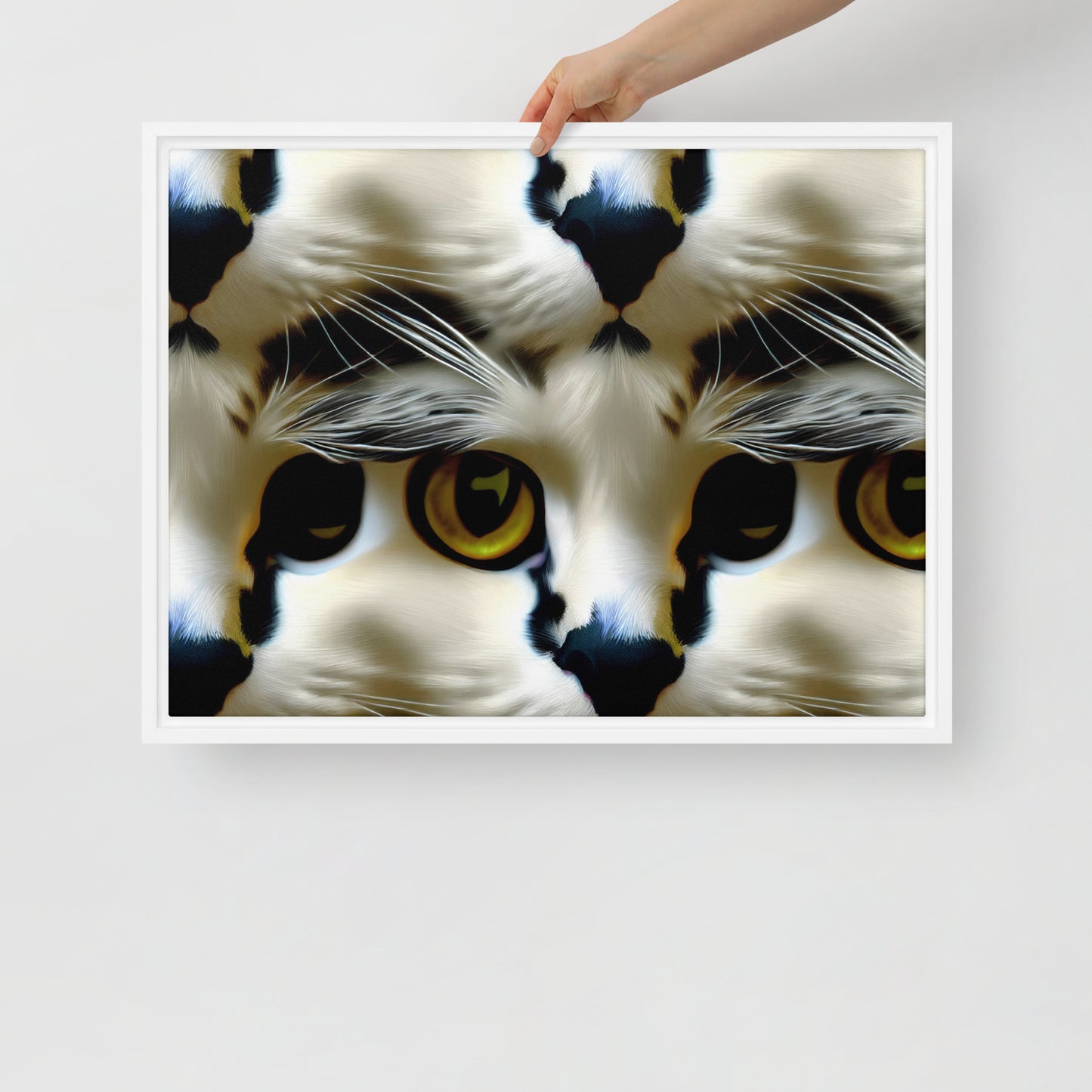 Framed Canvas (in) - Feline Fancy