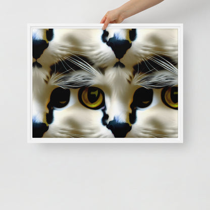 Framed Canvas (in) - Feline Fancy