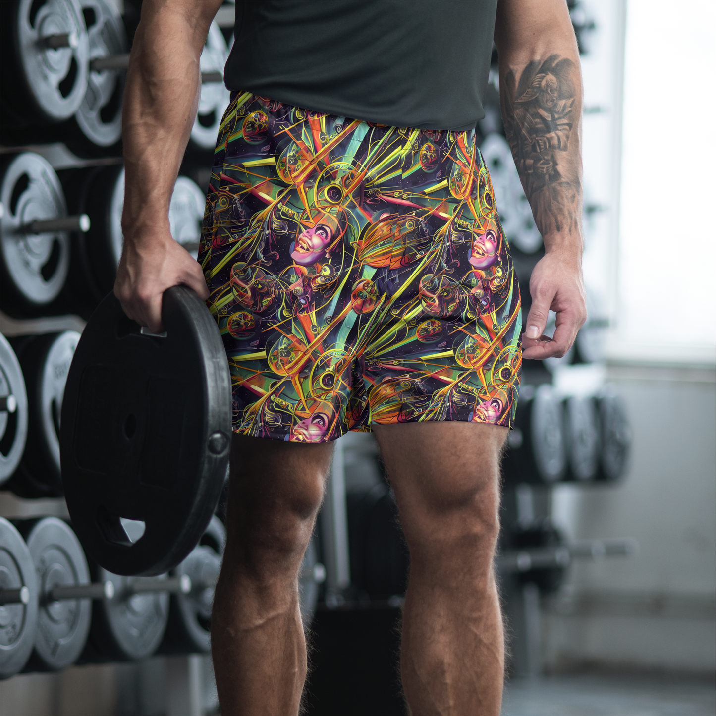 Men's Athletic Shorts - Psychedelic Deep Space
