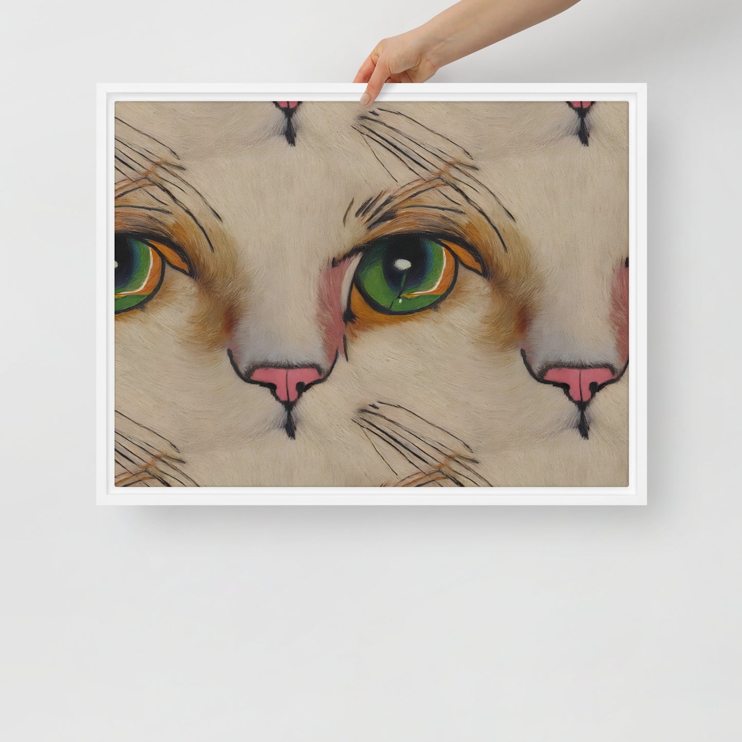 Framed Canvas (in) - Emerald Gaze