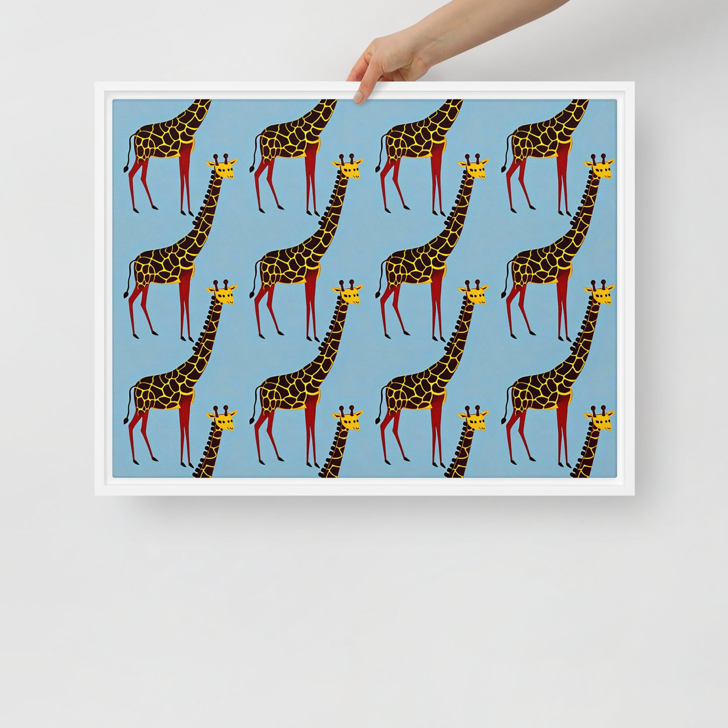 Framed Canvas (in) - Giraffe Groove