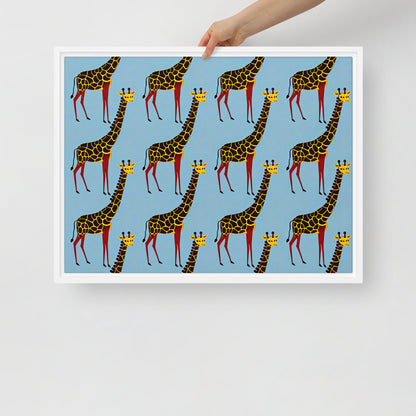 Framed Canvas (in) - Giraffe Groove