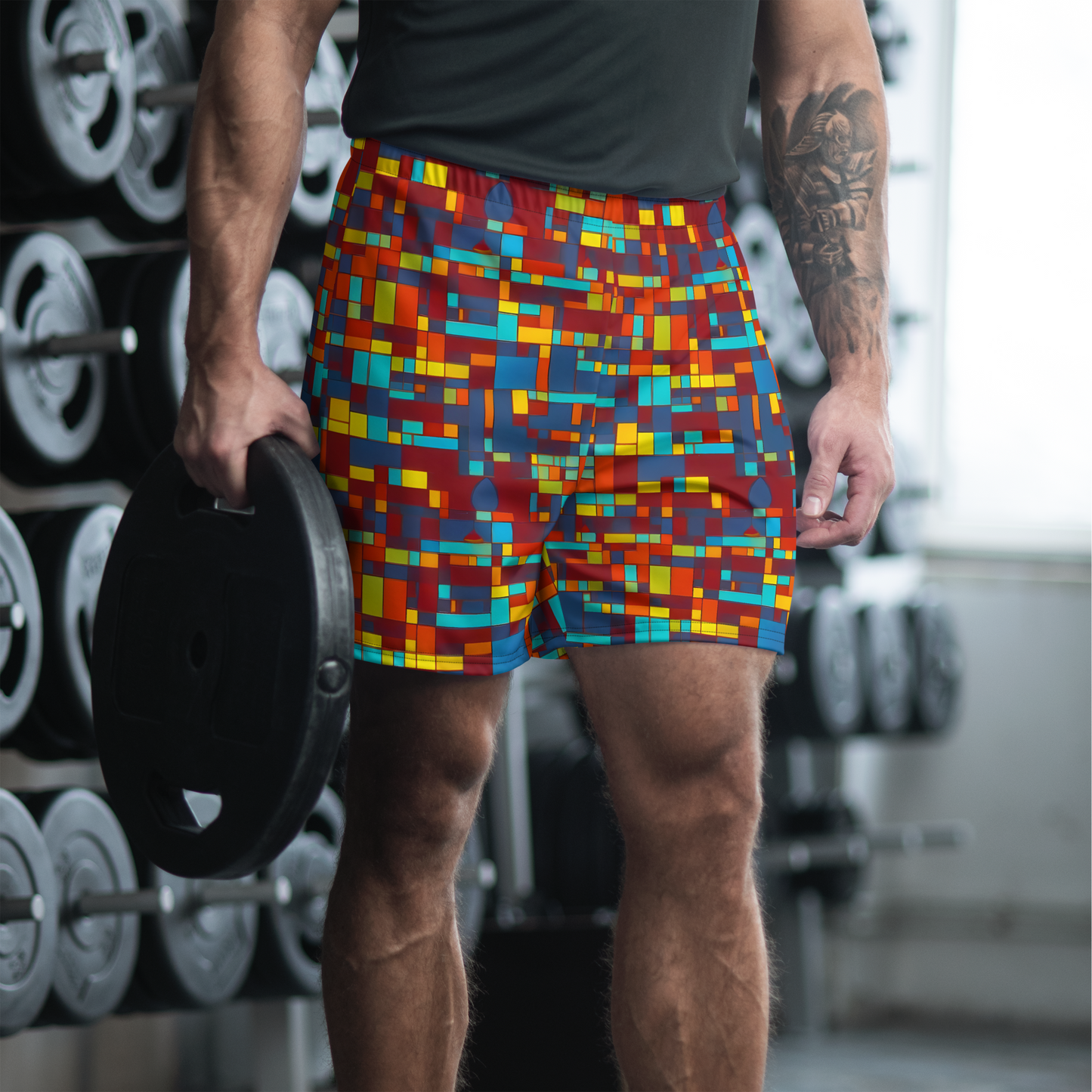 Men's Athletic Shorts - Astral Grid