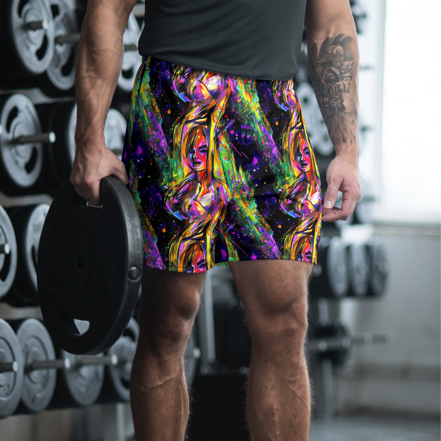 Men's Athletic Shorts - Galactic Flamenco