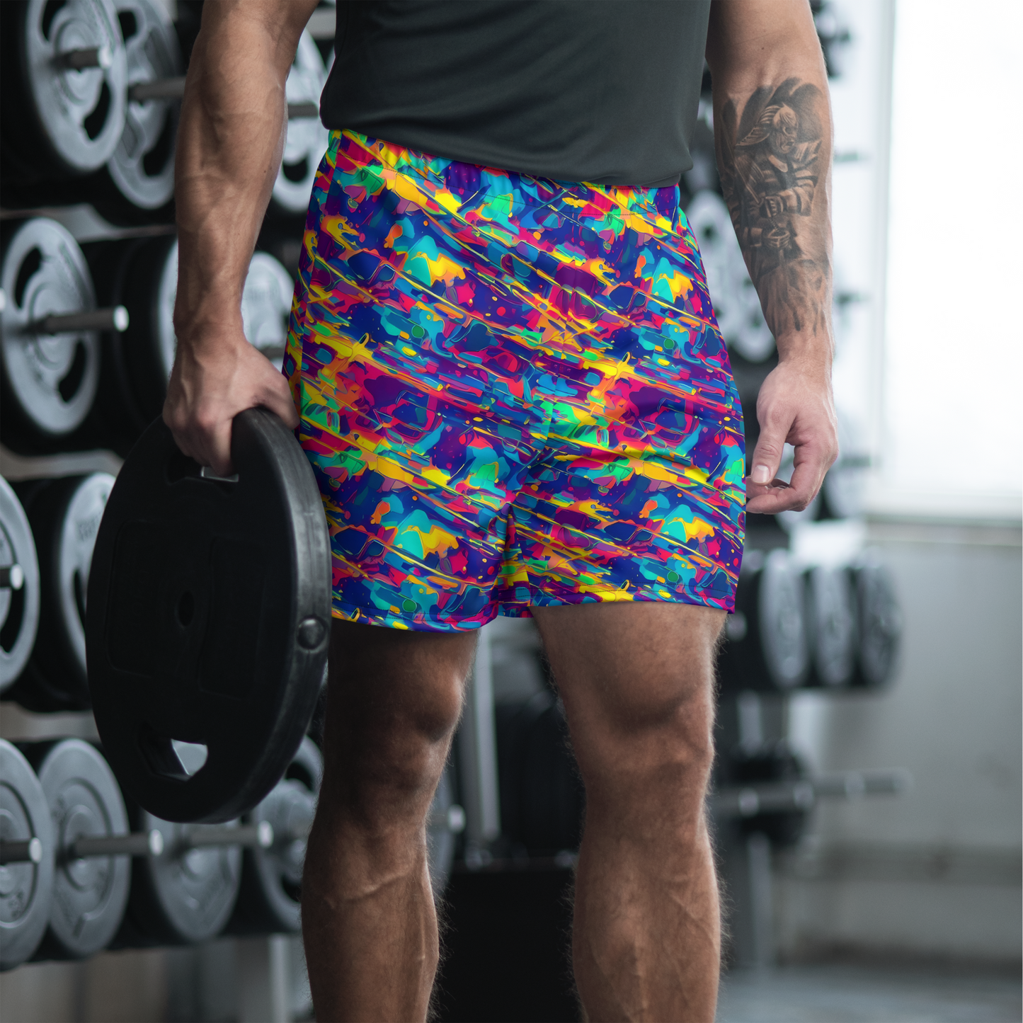 Men's Athletic Shorts - Spectrum Streaks