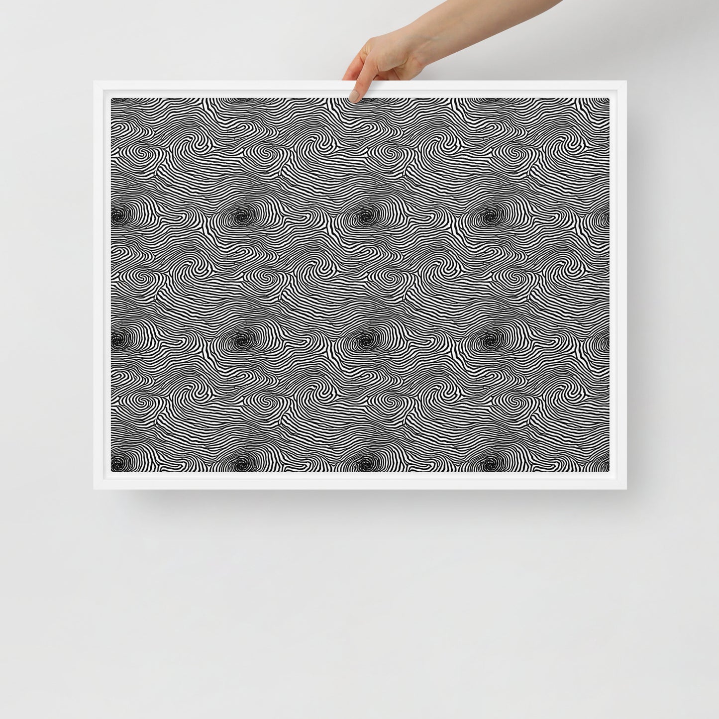 Framed Canvas (in) - Black And White Rhapsody